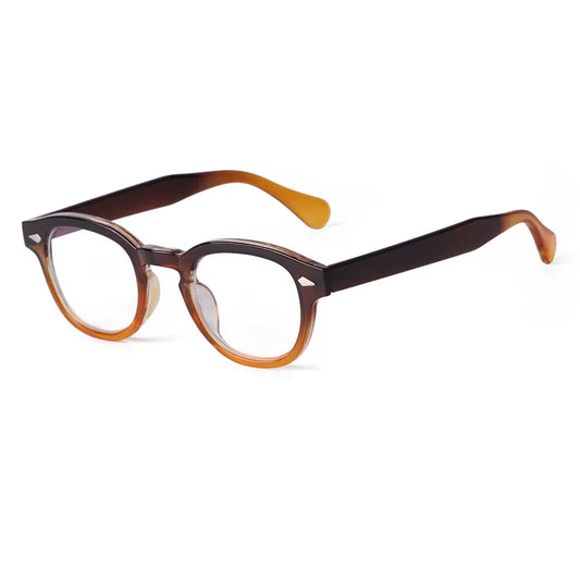 Fashion Transparent Blue round Sunglasses Women Men 2024 Retro Rivet Tortoise Small Square Sun Glasses UV400 Lunettes De Soleil
